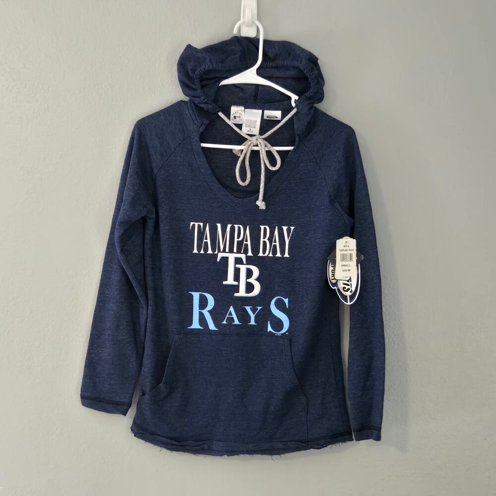 NEW Tampa Ray Bays MLB Lightweight Hoodie Women's Size Small Baseball Playoffs
